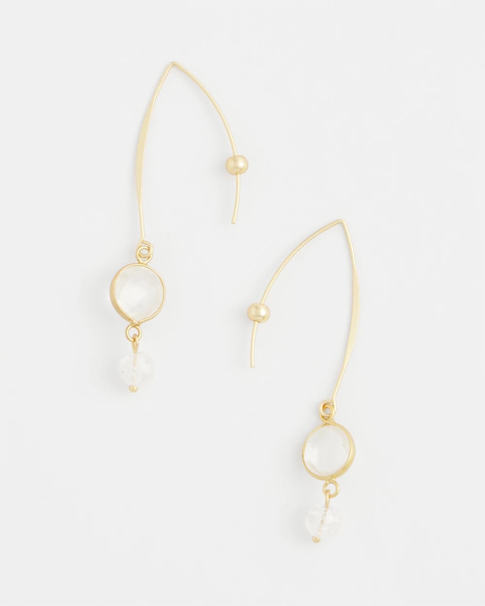 No Droop® Quartz Crystal Threader Earrings Gold - Chico's