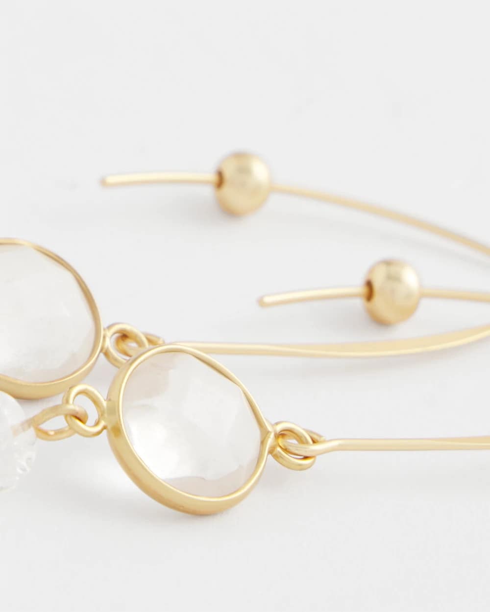 No Droop® Quartz Crystal Threader Earrings Gold - Chico's