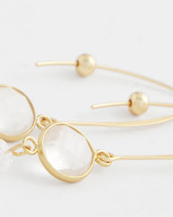 No Droop® Quartz Crystal Threader Earrings Gold - Chico's