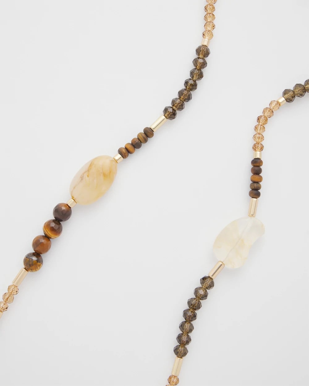 Tiger's Eye Single-Strand Necklace Neutral - Chico's
