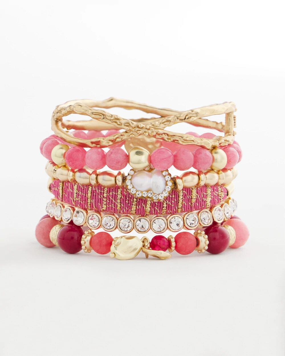 Thread Wrapped Cuff Bracelet Pink - Chico's