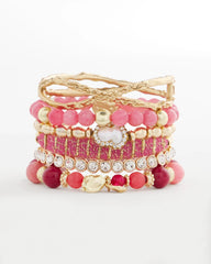 Thread Wrapped Cuff Bracelet Pink - Chico's