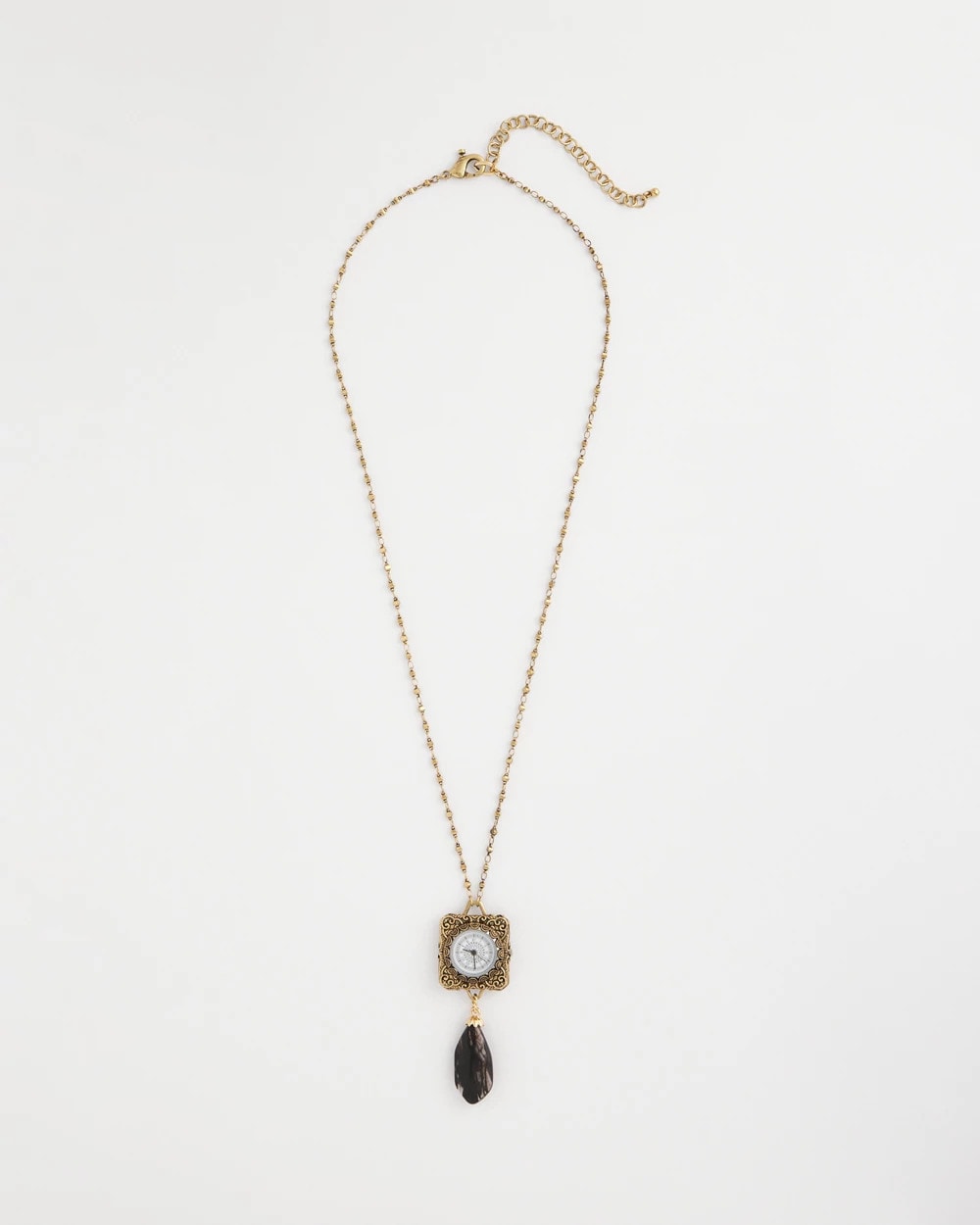 Clock Pendant Necklace Gold - Chico's