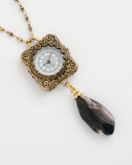 Clock Pendant Necklace Gold - Chico's