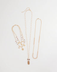 Convertible Pink & Gold Beaded Necklace Pink - Chico's