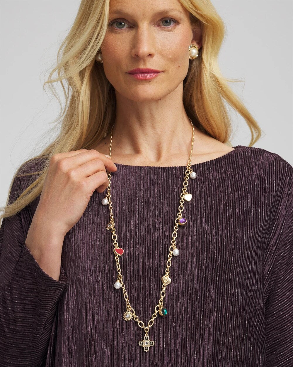 Adjustable Charm Necklace Multi - Chico's