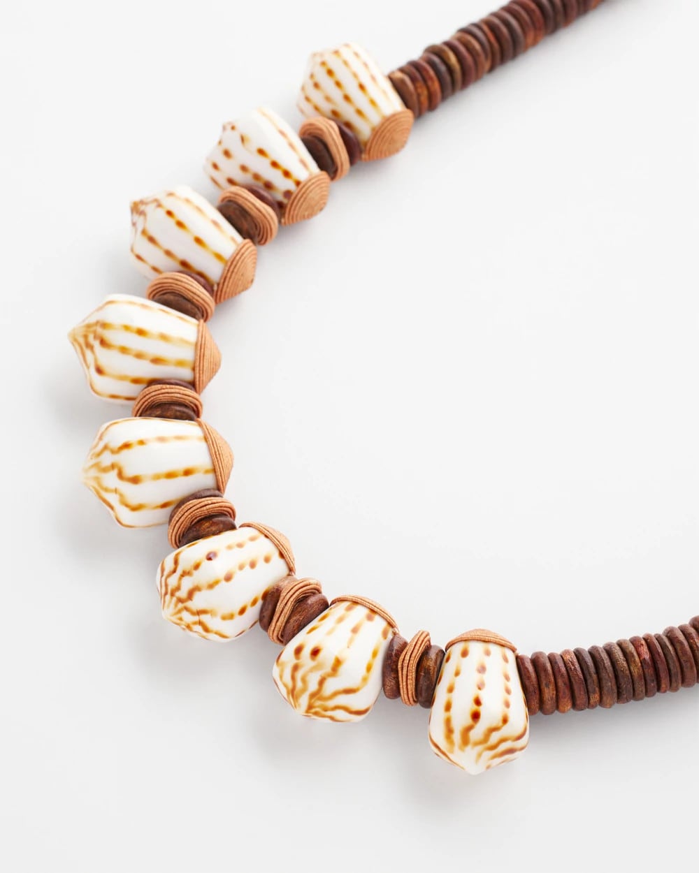 Shell & Wood Bib Necklace Neutral - Chico's