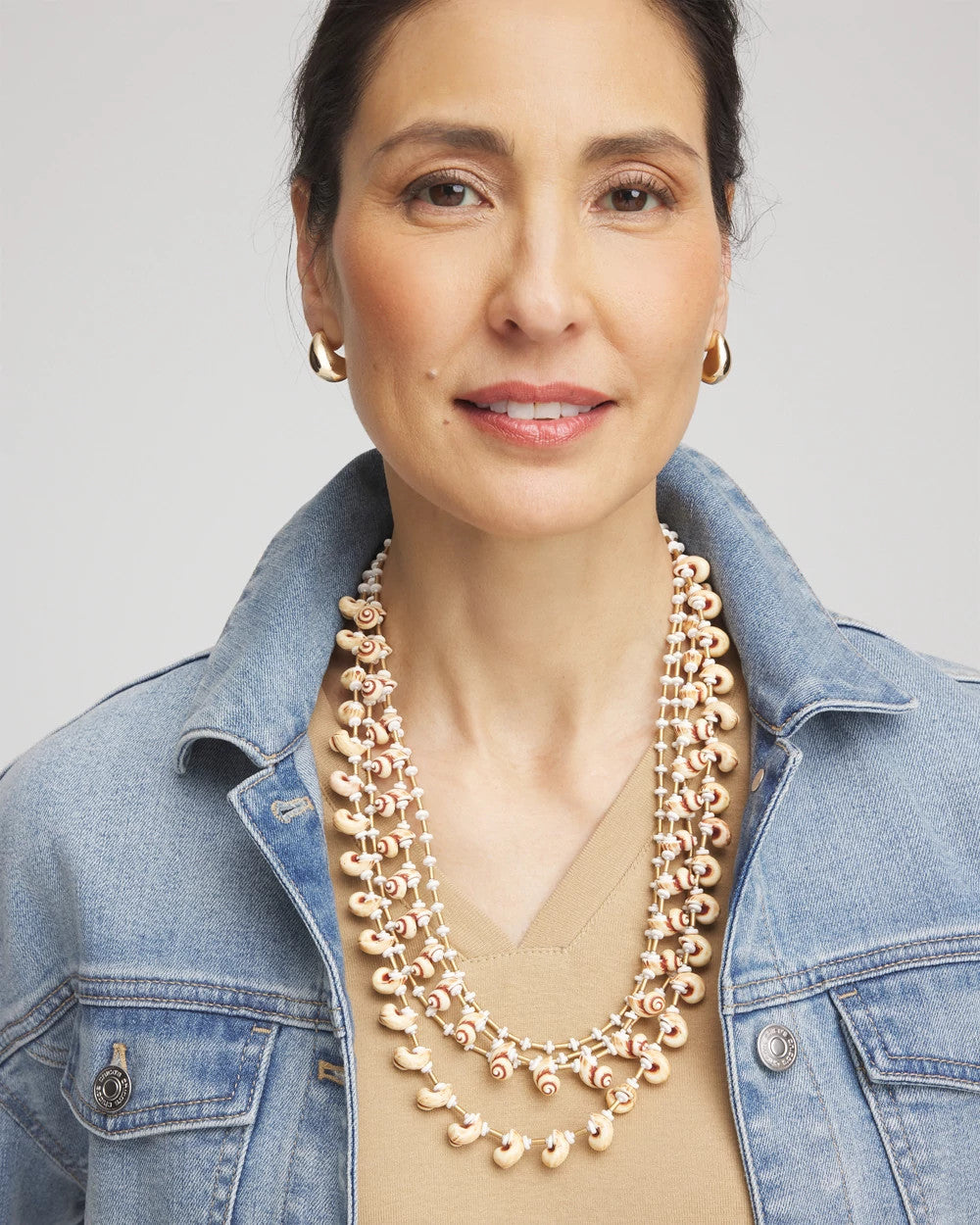 Multi-Strand Shell Necklace Neutral - Chico's