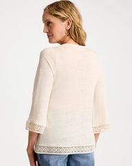 Linen Crochet Lace Tee Natural Cream - Chico's