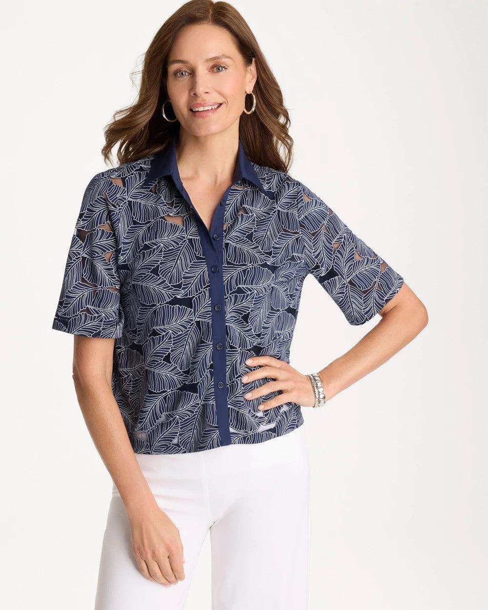 Burnout Camp Tee Passport Blue - Chico's