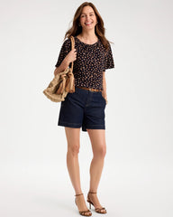 Spotted Bodre Tee Passport Blue - Chico's