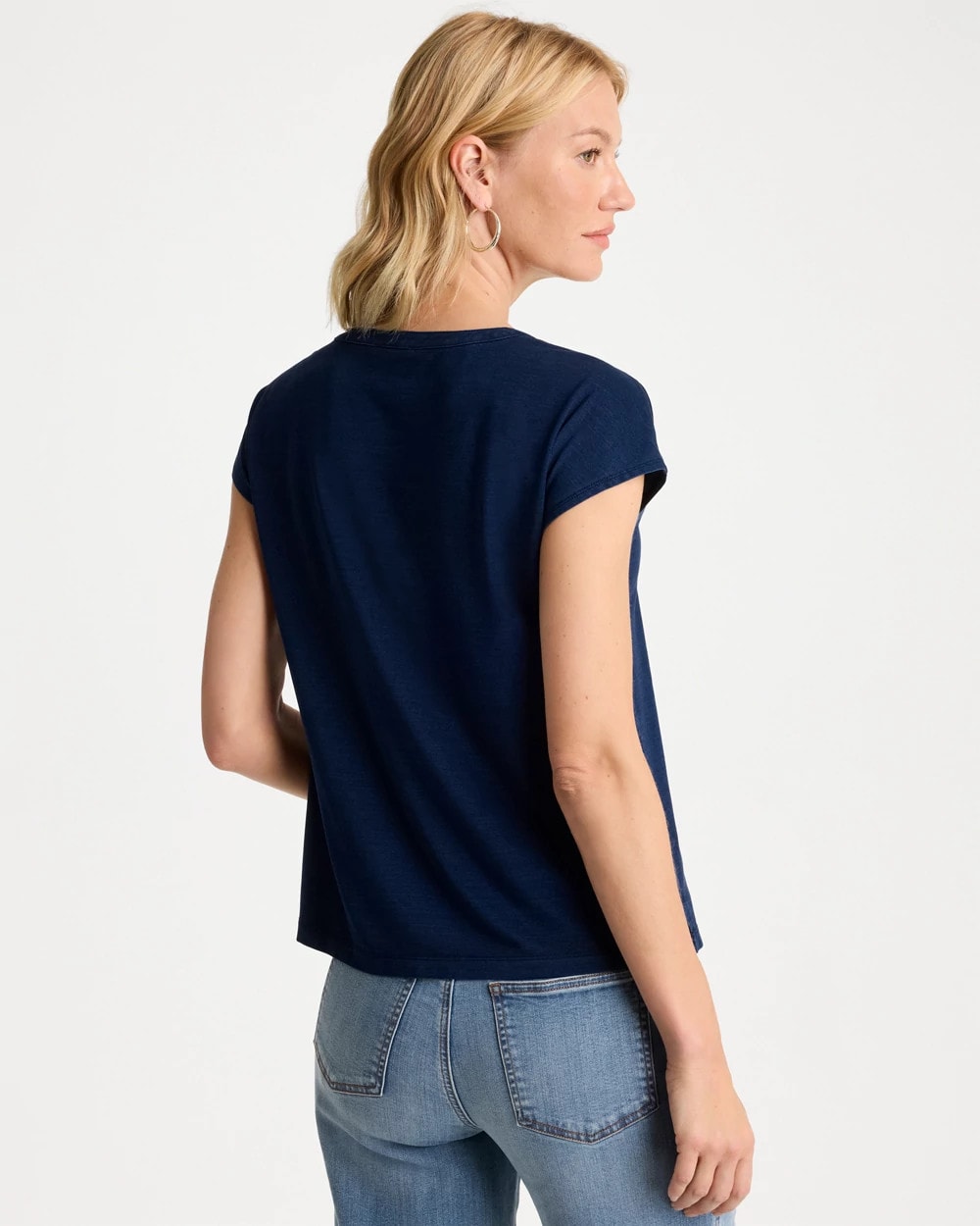 Refined Denim Button Tee Riviera Authentic - Chico's