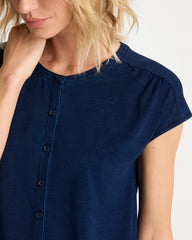 Refined Denim Button Tee Riviera Authentic - Chico's