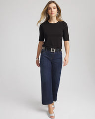 Elbow Sleeve Tee Black - Chico's