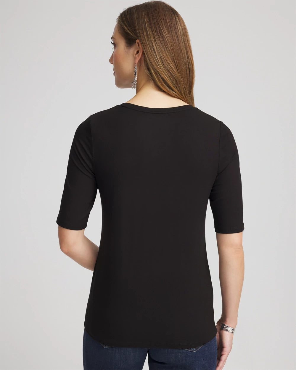 Elbow Sleeve Tee Black - Chico's