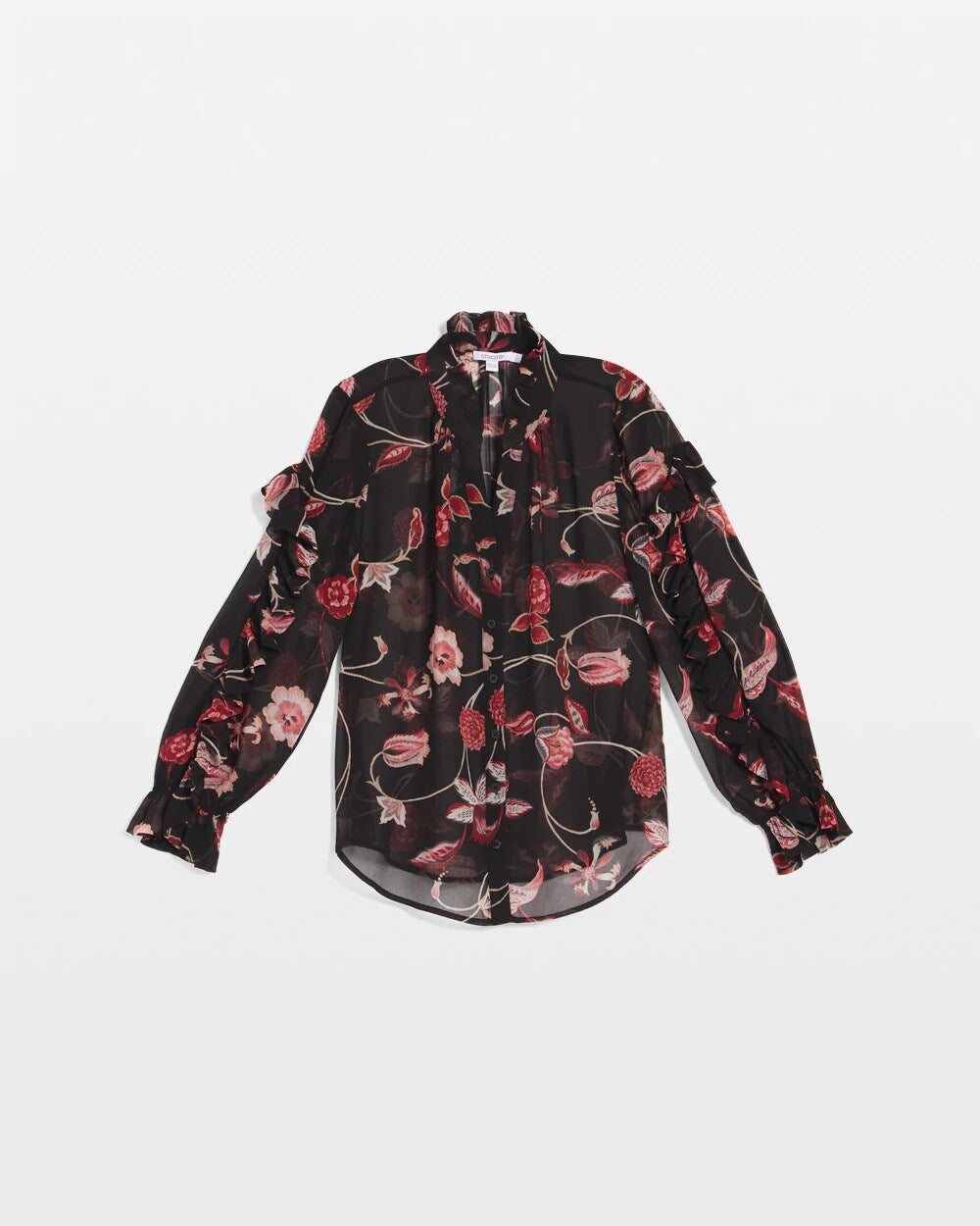 Georgette Celtic Blooms Blouse Black - Chico's