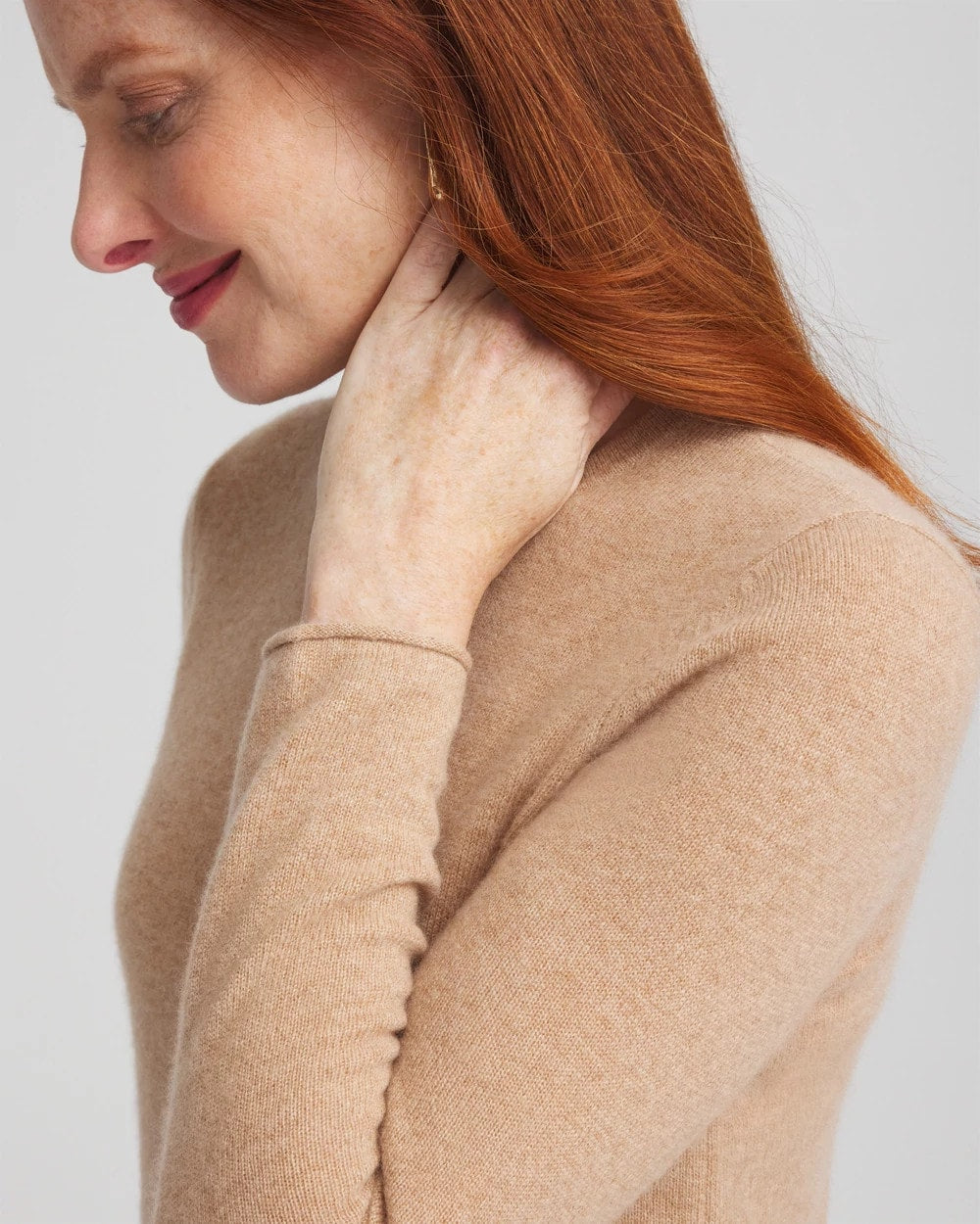 Cashmere Crewneck Sweater Camel - Chico's