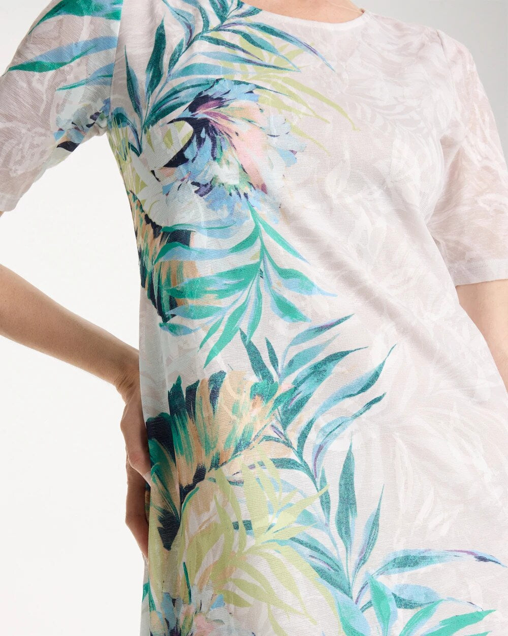 Jersey Knit Tropical Maxi Dress Alabaster - Chico's