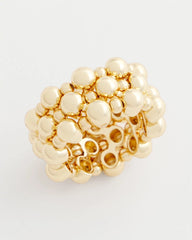 Gold Bead Stretch Ring Gold - Chico's
