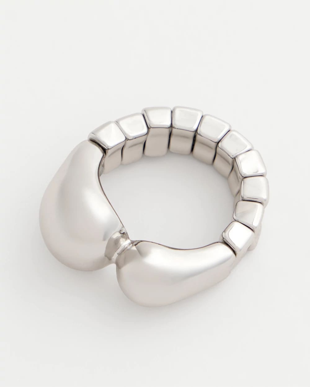Curvy Silver Stretch Ring Silver - Chico's