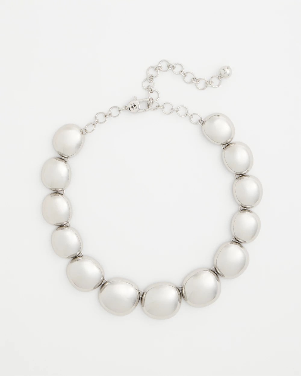 Silver Pebble Collar Necklace Silver - Chico's