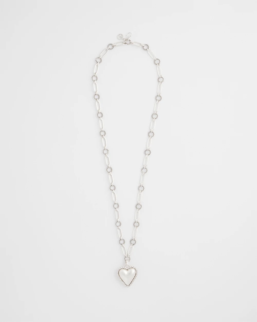 Heart Twice As Nice Pendant Necklace Silver - Chico's