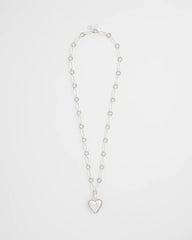 Heart Twice As Nice Pendant Necklace Silver - Chico's