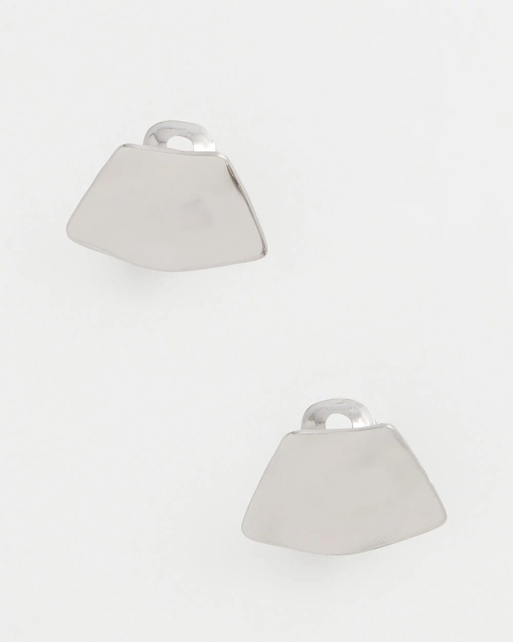 Silver Fan Clip On Earrings Silver - Chico's