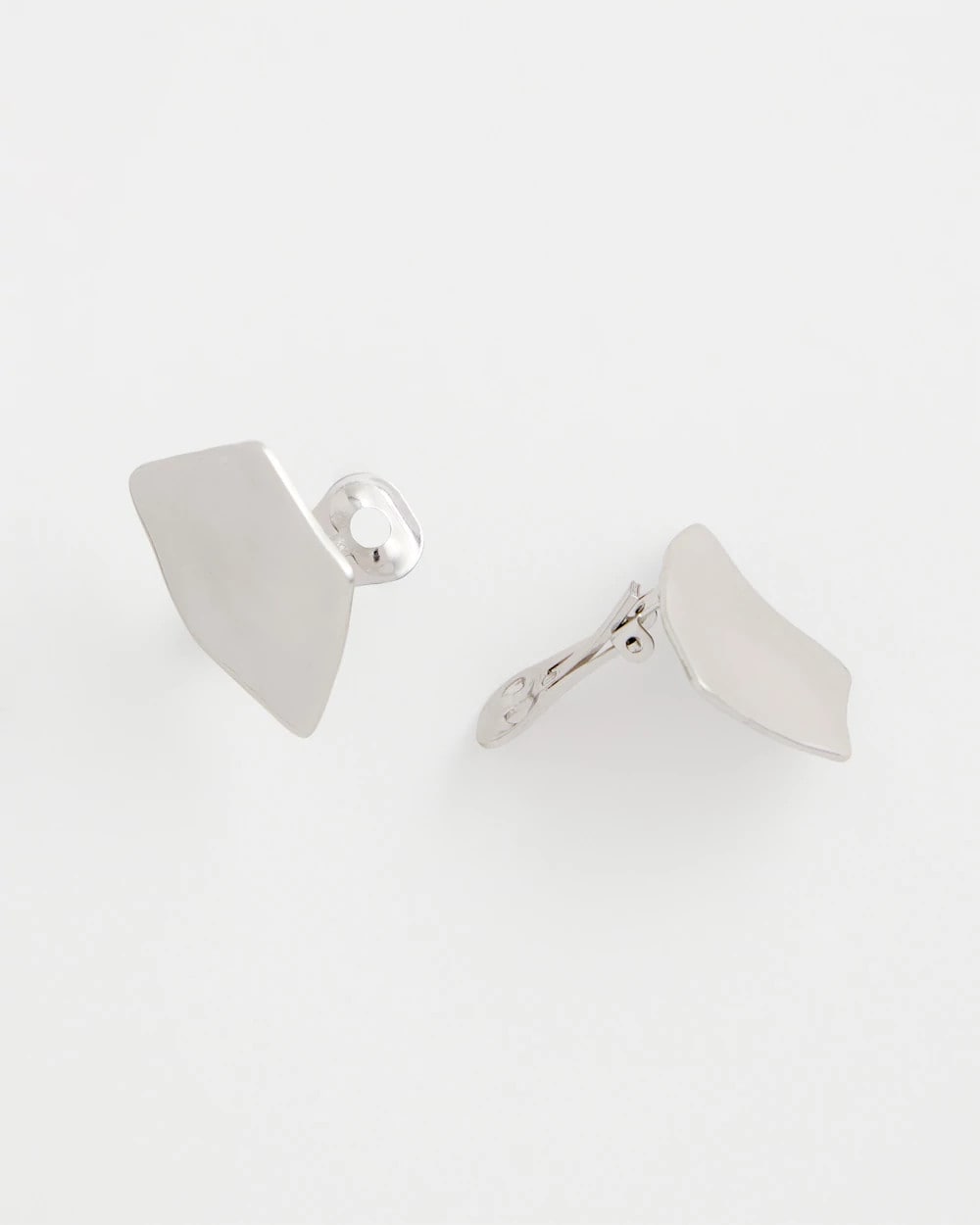 Silver Fan Clip On Earrings Silver - Chico's