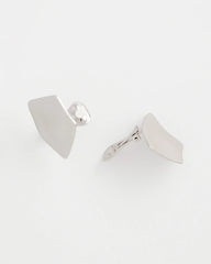 Silver Fan Clip On Earrings Silver - Chico's