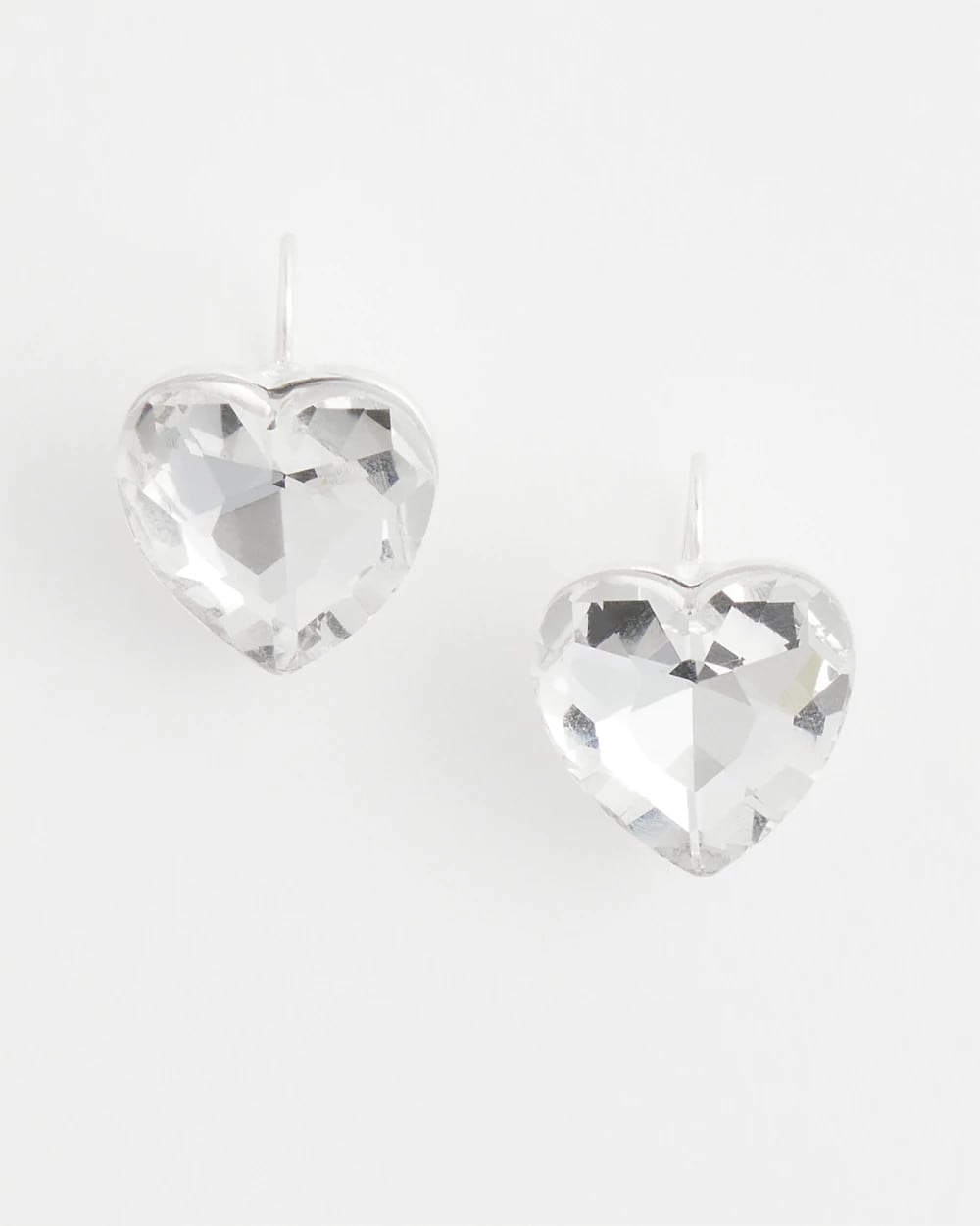 Crystal Heart Gem Drop Earrings Neutral - Chico's