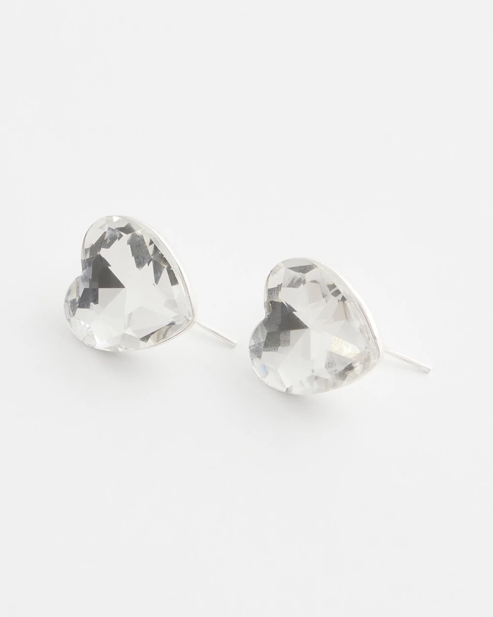 Crystal Heart Gem Drop Earrings Neutral - Chico's