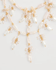 Chico's Originals Pearl Cluster Bib Necklace Pearl - Chico's