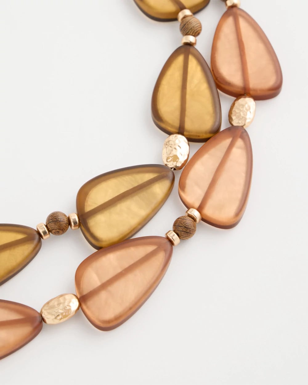 Neutral Double Strand Geo Necklace Neutral - Chico's