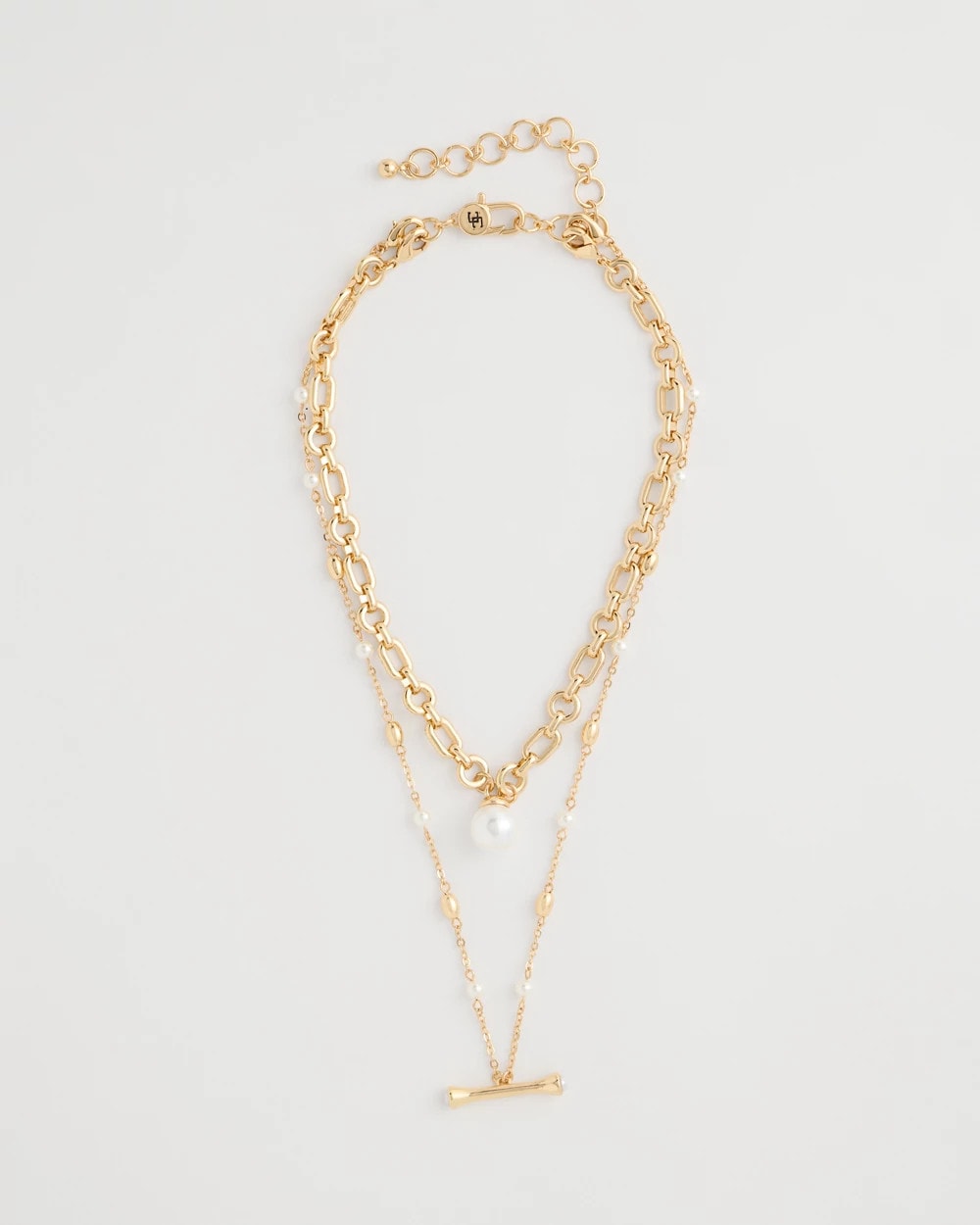 Toggle Bar Pearl Pendant Necklace Pearl - Chico's