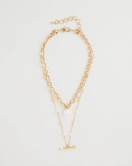 Toggle Bar Pearl Pendant Necklace Pearl - Chico's