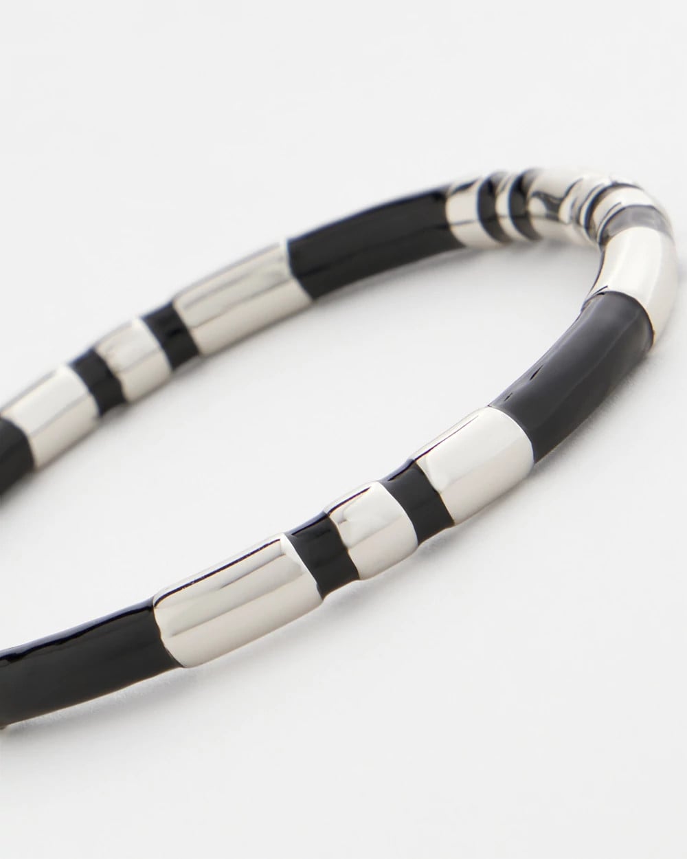 Black Enamel Hinge Bangle Black - Chico's