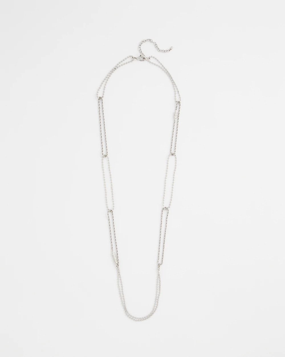 Long Silver Ball Chain Single Strand Silver - Chico's