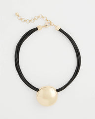 Gold Pendant Cord Necklace Gold - Chico's