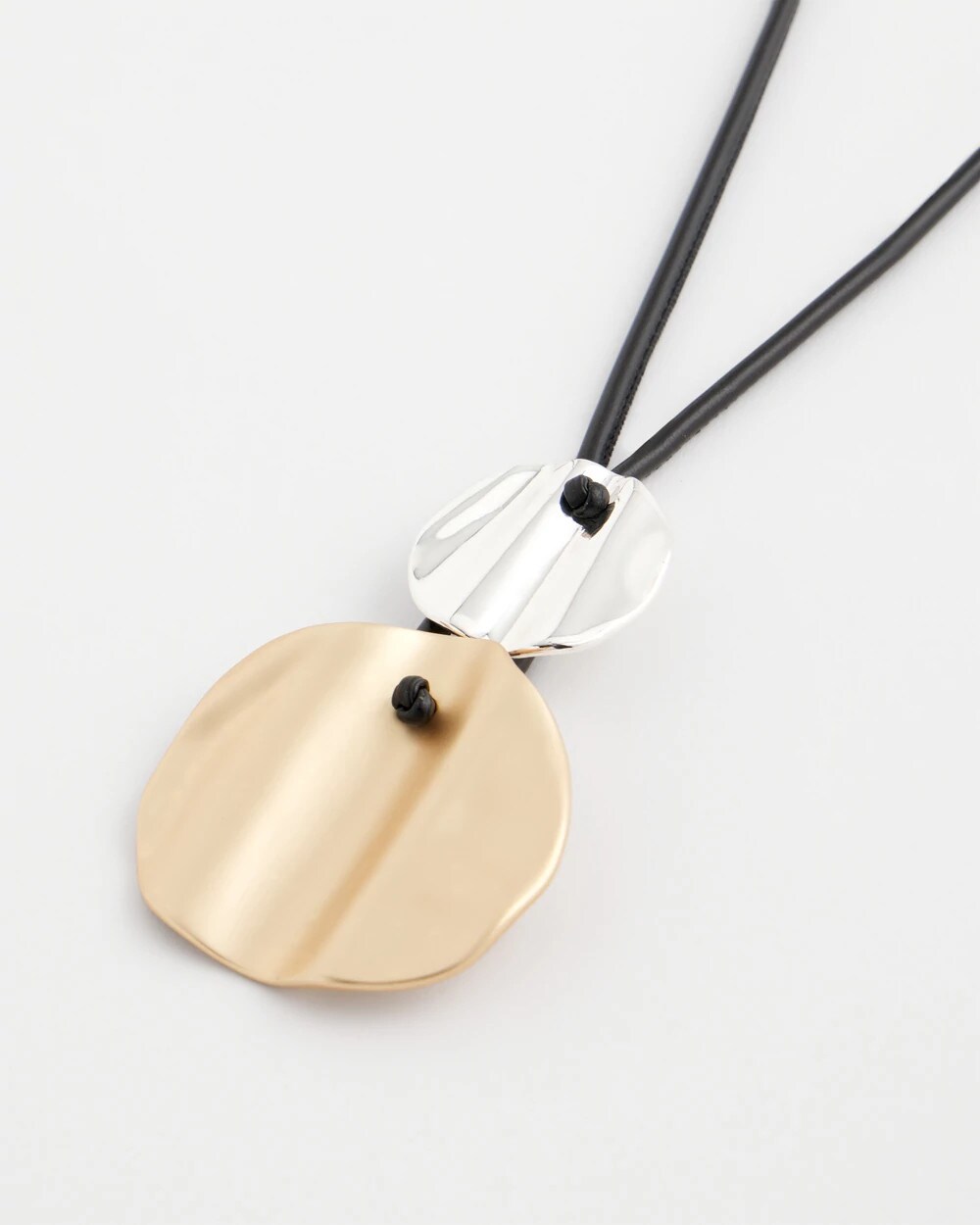 Crinkle Mixed Metal Pendant Mixed Metals - Chico's