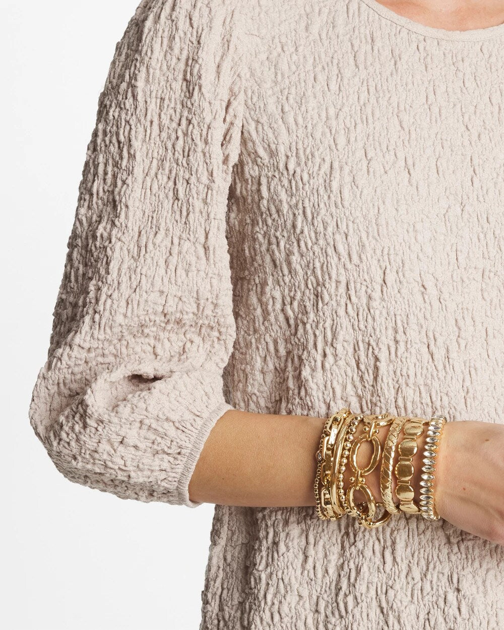 Gold Link Stretch Bracelet Gold - Chico's