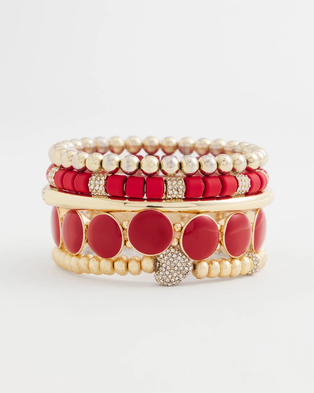Gold Heart Stretch Bracelet Gold - Chico's