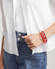 Gold Heart Stretch Bracelet Gold - Chico's