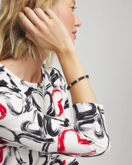 Black Barrel Bead Stretch Bracelet Black - Chico's