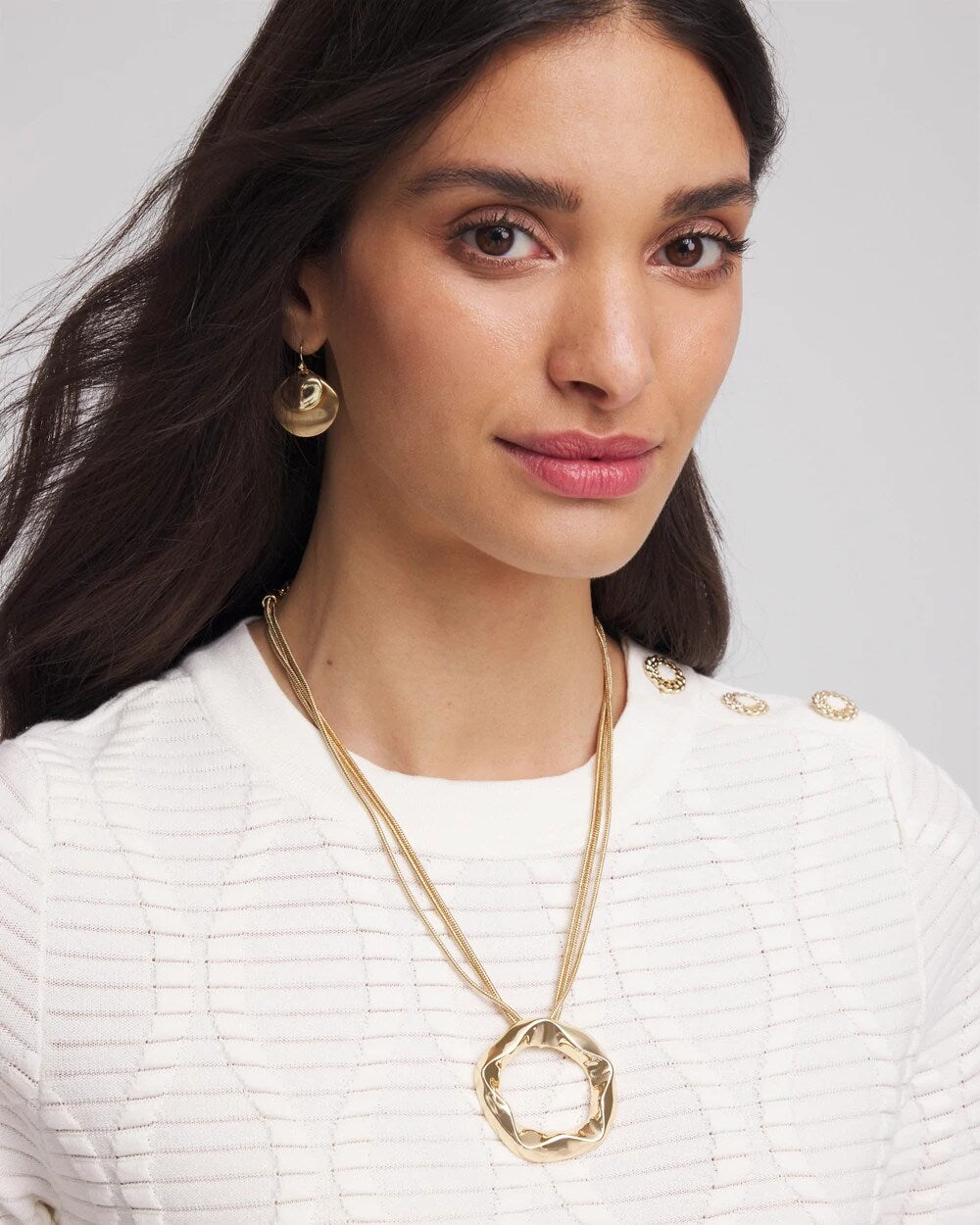Short Circle Pendant Gold - Chico's