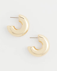 Gold Puff Hoop Earrings Gold - Chico's
