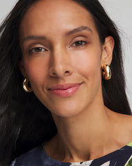 Gold Puff Hoop Earrings Gold - Chico's
