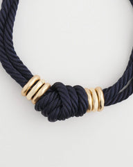 Navy Knot Rope Necklace Navy - Chico's