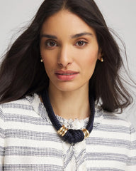 Navy Knot Rope Necklace Navy - Chico's