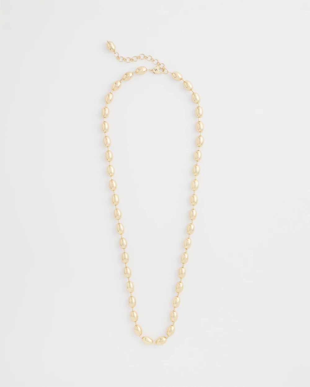 Gold Bead Long Single Strand Necklace Gold - Chico's